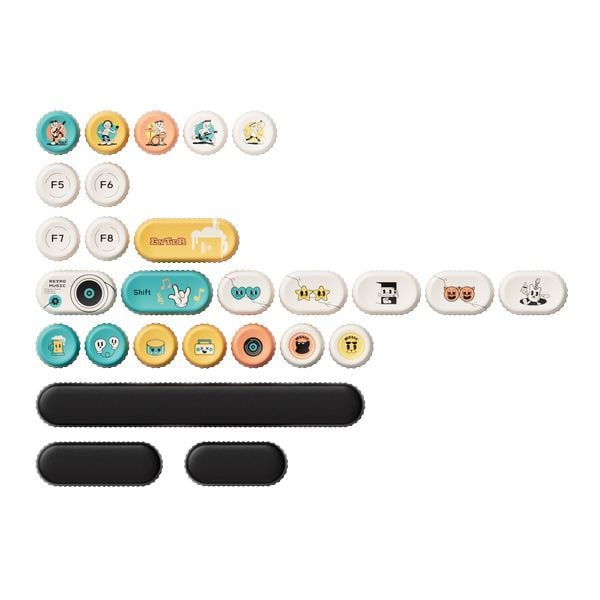 nShop bán set bàn phím cơ AKKO BottleCap Keycaps - Punk Cat chính hãng giá tốt chất lượng cao