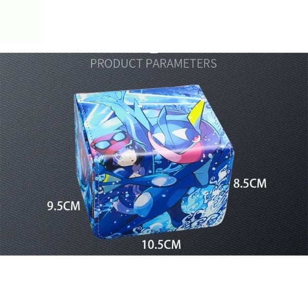  Hộp Đựng Bài Pokemon TCG Da PU Cao Cấp Greninja và Calem 