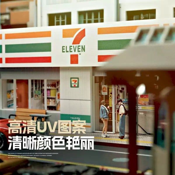  Diorama 1:64 Mô hình cửa hàng tiện lợi 7-Eleven SCJ426 