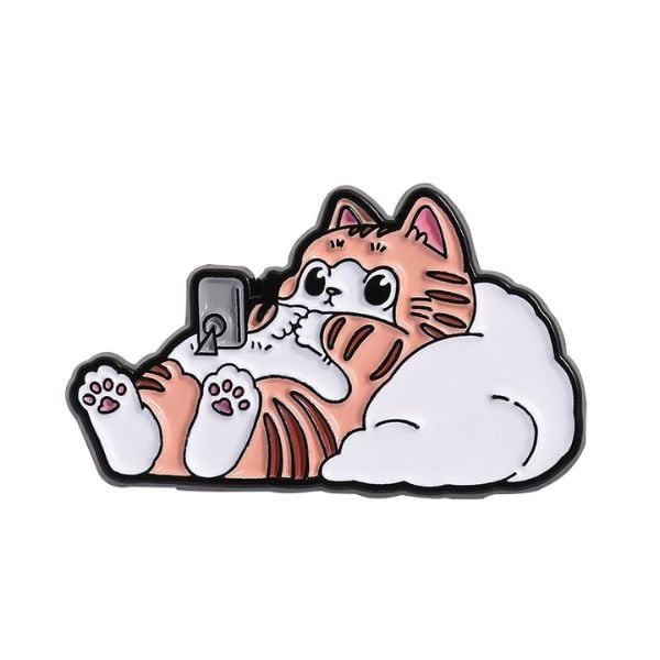  Huy hiệu kim loại Cat Work 