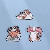  Huy hiệu kim loại Cat Work 