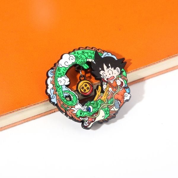 Huy hiệu kim loại Dragon Ball Goku Cưỡi Rồng bán chính hãng tại nShop