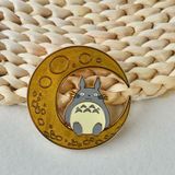  Huy hiệu kim loại Totoro On The Moon 