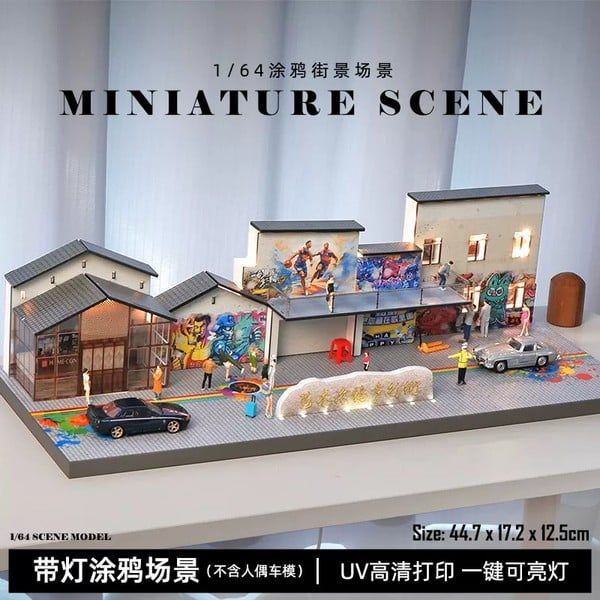 nShop bán Sa bàn tiểu cảnh Diorama 1:64 Phố đi bộ Graffiti SCJ428 giá tốt chất lượng cao