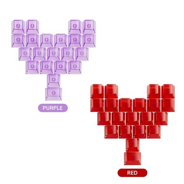  Bộ Keycap bàn phím cơ Veekos Love Purple 21 nút 
