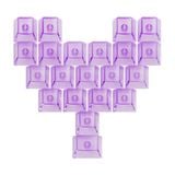  Bộ Keycap bàn phím cơ Veekos Love Purple 21 nút 