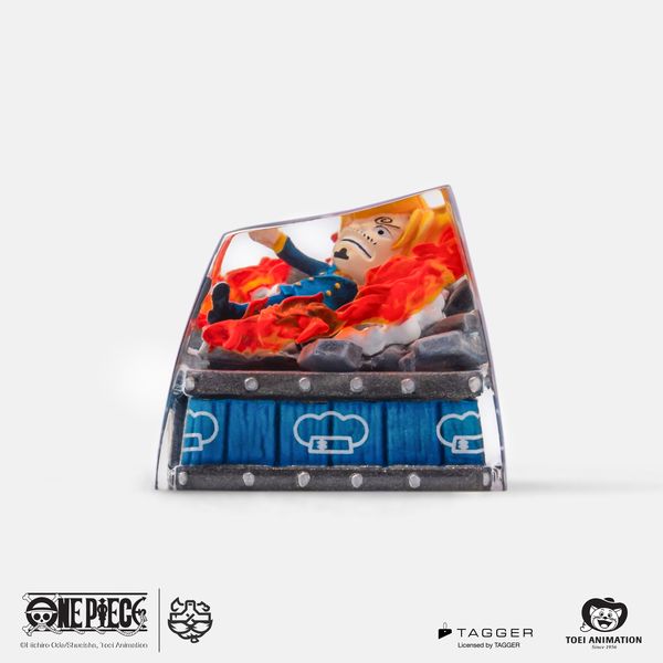 Bundle De 6+1 Keycaps Artisanaux Dwarf Factory X One Piece - En Résine Multicolore, Sans Fil - Pour Clavier Mécanique