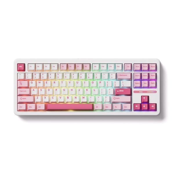 nShop bán bàn phím cơ không dây AKKO TAC87 Prunus Lannesiana Stellar Rose chính hãng giá tốt