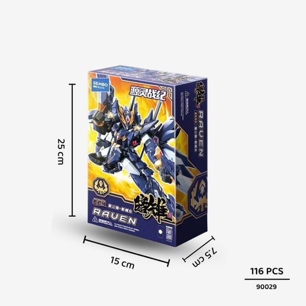ảnh bìa vuông square thumb 1:1 SEMBO BLOCK-900029 Model Kit Raven Quạ Đen