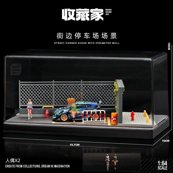  Diorama 1:64 Kèm Hộp Trưng Bày - Góc Đậu Xe 82004 