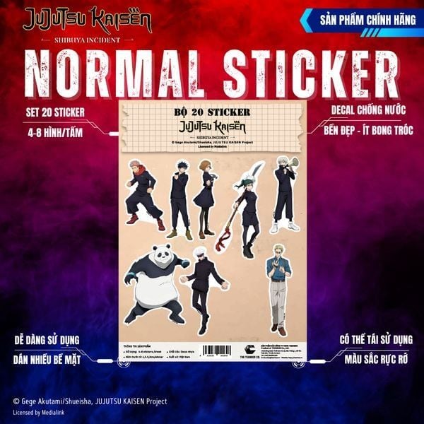 Bộ Sticker Nhân Vật Jujutsu Kaisen Chú Thuật Hồi Chiến chính hãng
