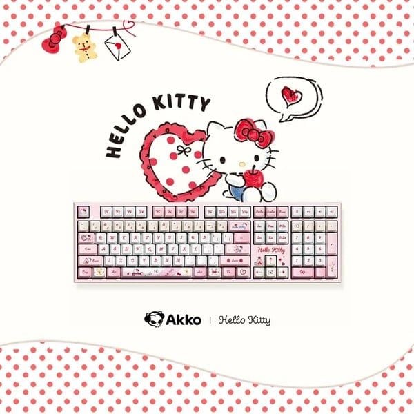 nShop bán Bàn phím cơ không dây AKKO Hello Kitty 5108 V5 Piano Pro bảo hành chính hãng 12 tháng