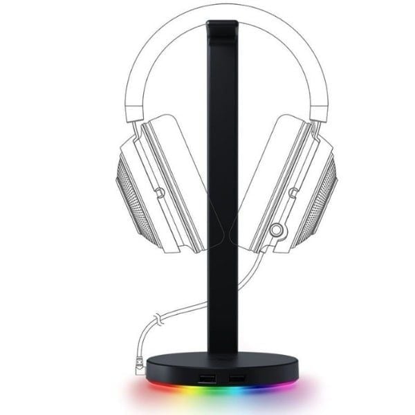  Giá Treo Tai Nghe Razer Base Station V2 Chroma (Đen) - Headset Stand USB Hub - RC21-01510100-R3M1 