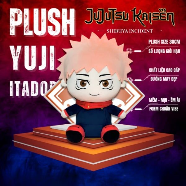 Nhân vật anime Jujutsu Kaisen Itadori nhồi bông 