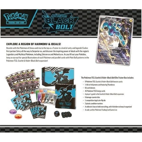  Thẻ bài Pokemon TCG Scarlet & Violet Black Bolt Elite Trainer Box 