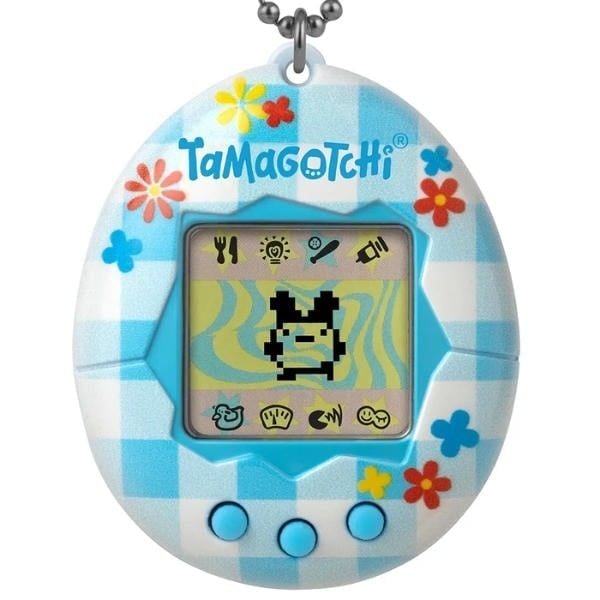 Cận cảnh máy nuôi thú ảo Original Tamagotchi Flower Gingham Bandai chính hãng nShop