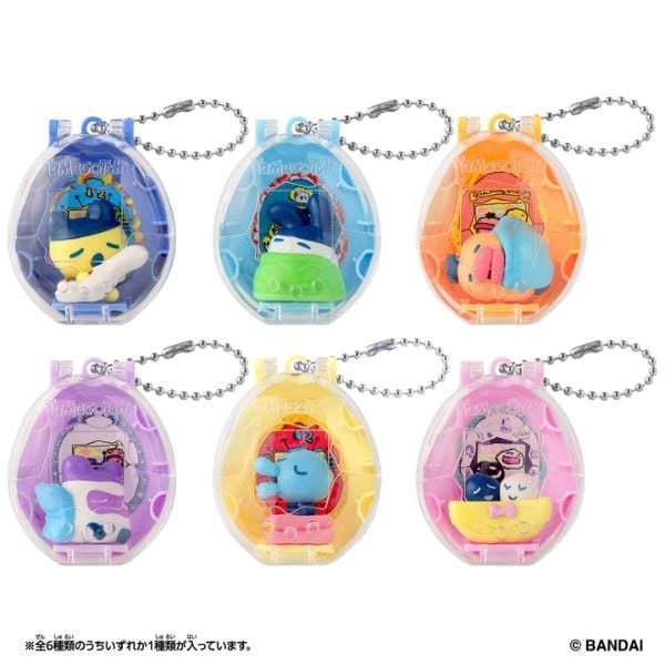 Trọn bộ 6 mẫu mô hình phụ kiện máy nuôi thú ảo Tamagotchi Collectibles Night Time Bandai chính hãng nShop