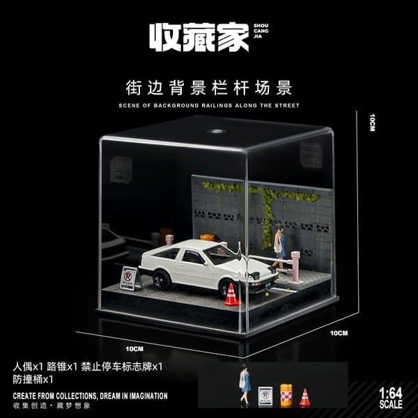  Diorama 1:64 Kèm Hộp Trưng Bày - Bờ Tường Bên Đường 82013 