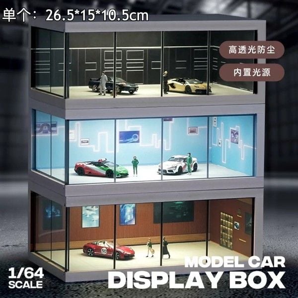 nShop bán Tiểu cảnh Diorama 1:64 Phòng trưng bày xe có đèn SCJ423 giá tốt chất lượng cao