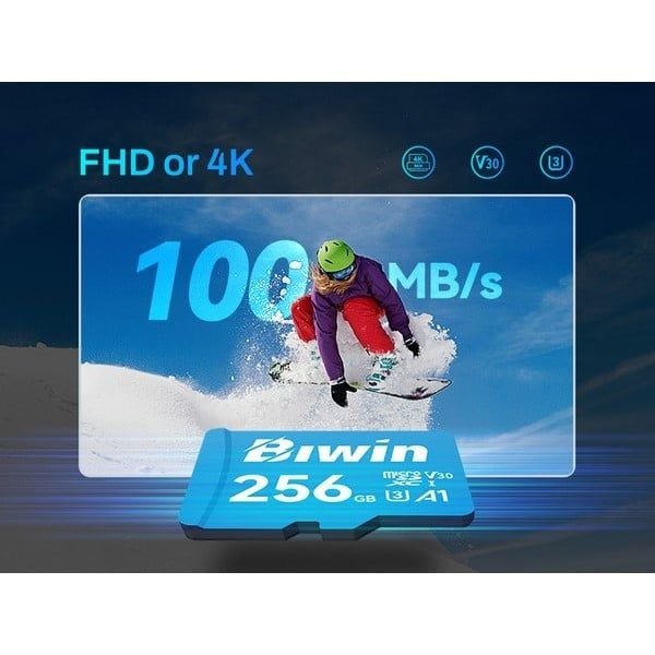  Thẻ nhớ MicroSD Biwin 256GB MS100 cho Nintendo Switch 