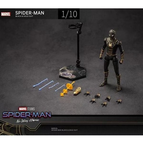  Mô hình Marvel - Spiderman - Black Gold Suit - ZD Toys - ZM76 