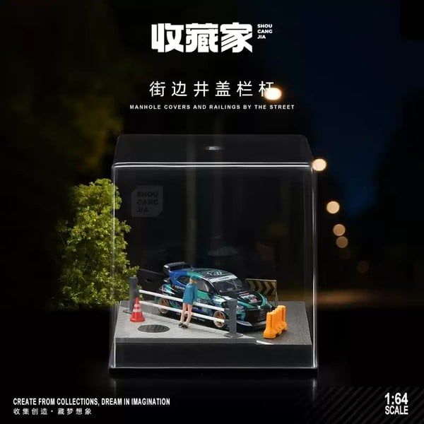  Diorama 1:64 Lan can nắp cống ven đường SCJ82014-A 