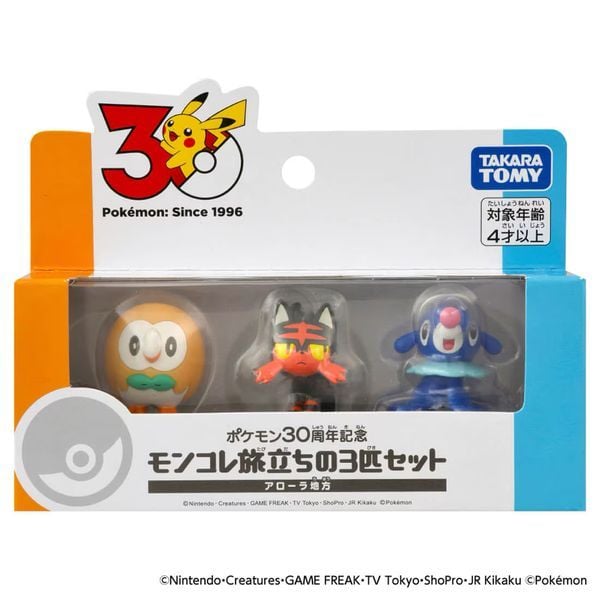 Pokemon 30th Anniversary Moncolle Alola Starter Set chính hãng