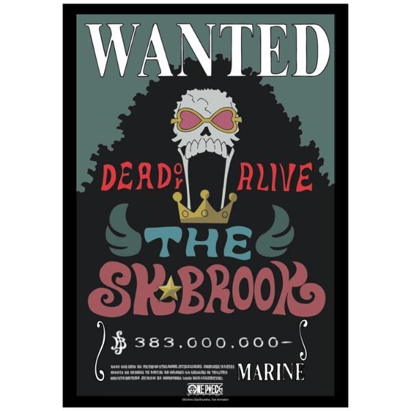 Poster One Piece V2 - Lệnh truy nã Brook Chính Hãng