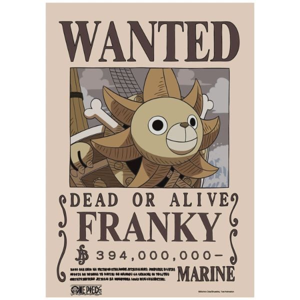 Poster One Piece V2 - Lệnh truy nã Franky Chính Hãng
