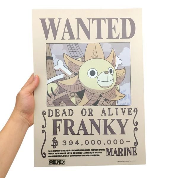 Poster One Piece V2 - Lệnh truy nã Franky Chính Hãng