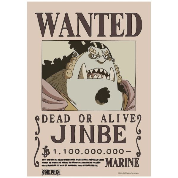 Poster One Piece V2 - Lệnh truy nã Jinbe 