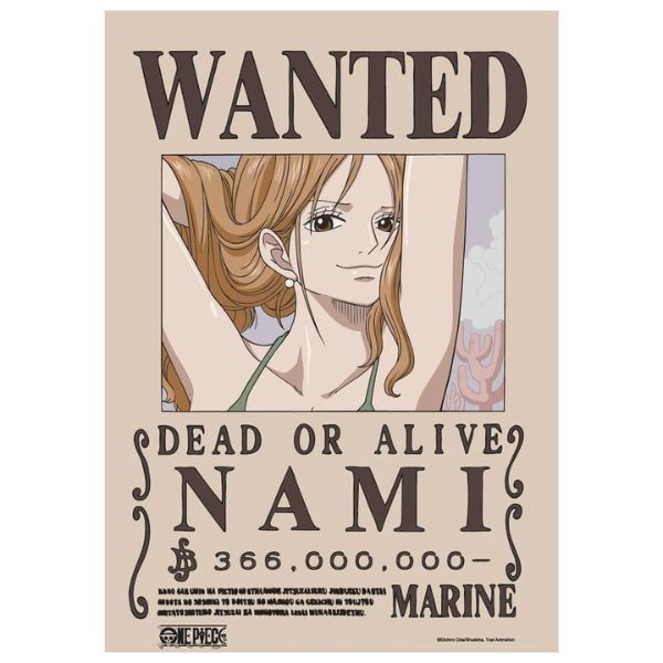  Poster One Piece V2 - Lệnh truy nã Nami 