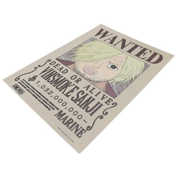  Poster One Piece V2 - Lệnh truy nã Sanji 