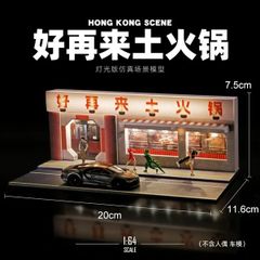 Diorama 1:64 Quán lẩu nồi đất có đèn SCJ390