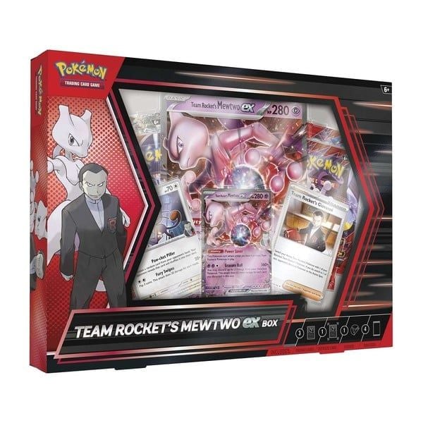  Thẻ bài Pokemon TCG Team Rocket's Mewtwo ex Box tiếng Anh 