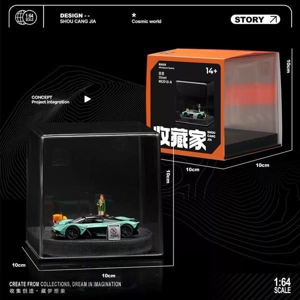 nShop bán Tiểu cảnh Diorama 1:64 Góc đường tròn SCJ82018 Shou Cang Jia chính hãng chất lượng cao