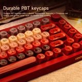  Bàn phím cơ Veekos K75 Wine Red Frost Pink Switch 