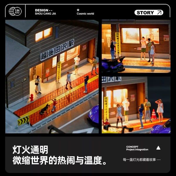  Diorama 1:64 Sân ga Nhật Bản SCJ82027-A 