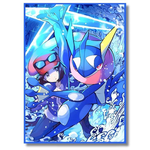  Sleeves bọc bảo vệ bài Pokemon TCG Greninja và Calem 