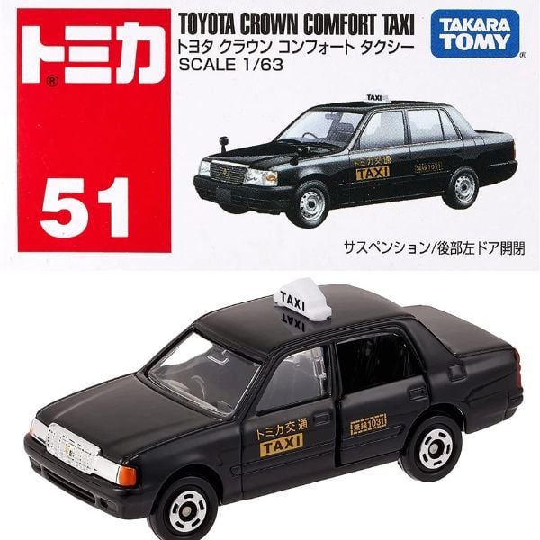 Tomica No. 51 Toyota Crown Comfort Taxi Chính Hãng Takara Tomy