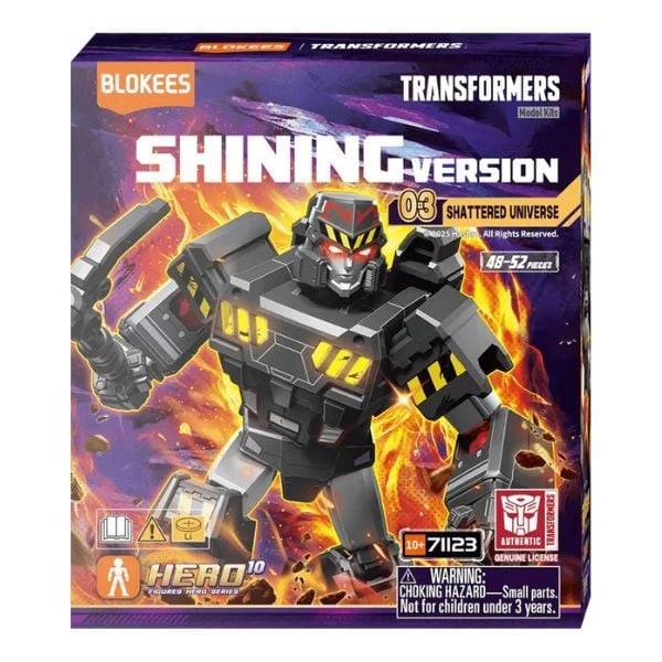 Hộp Mù Blokees Transformers Luminous Eyes & Chest Shining Version 03 Shattered Universe Blind Box Chính Hãng