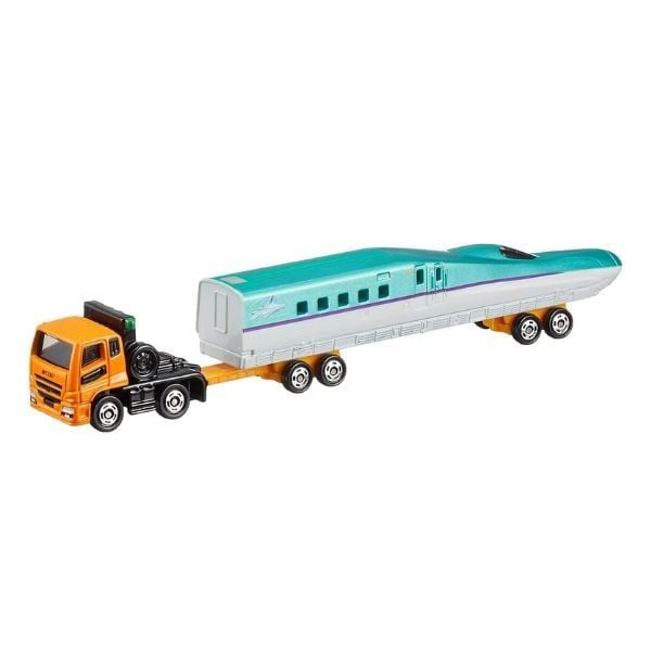  Tomica Long No. 122 Mitsubishi Fuso Super Great Shinkansen Series H5 Hayabusa Transporter 