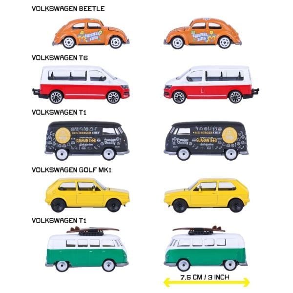  Xe Mô Hình MAJORETTE Volkswagen 5 Pieces Gift Pack 
