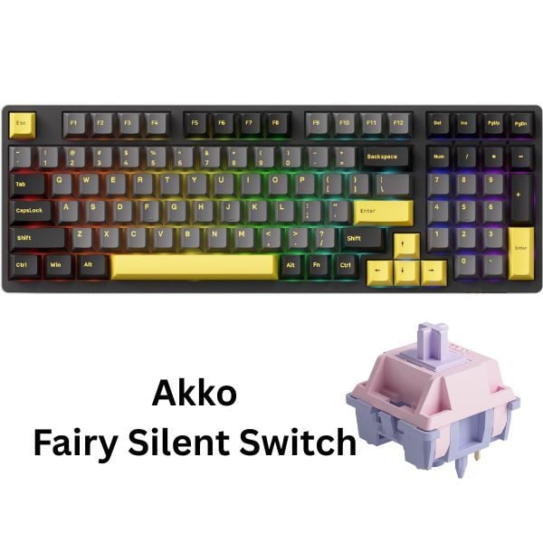 AKKO 3098B Plus Black & Gold Fairy Silent Switch bàn phím cơ thiết kế mạnh mẽ, cực đẹp và có độ bền cao