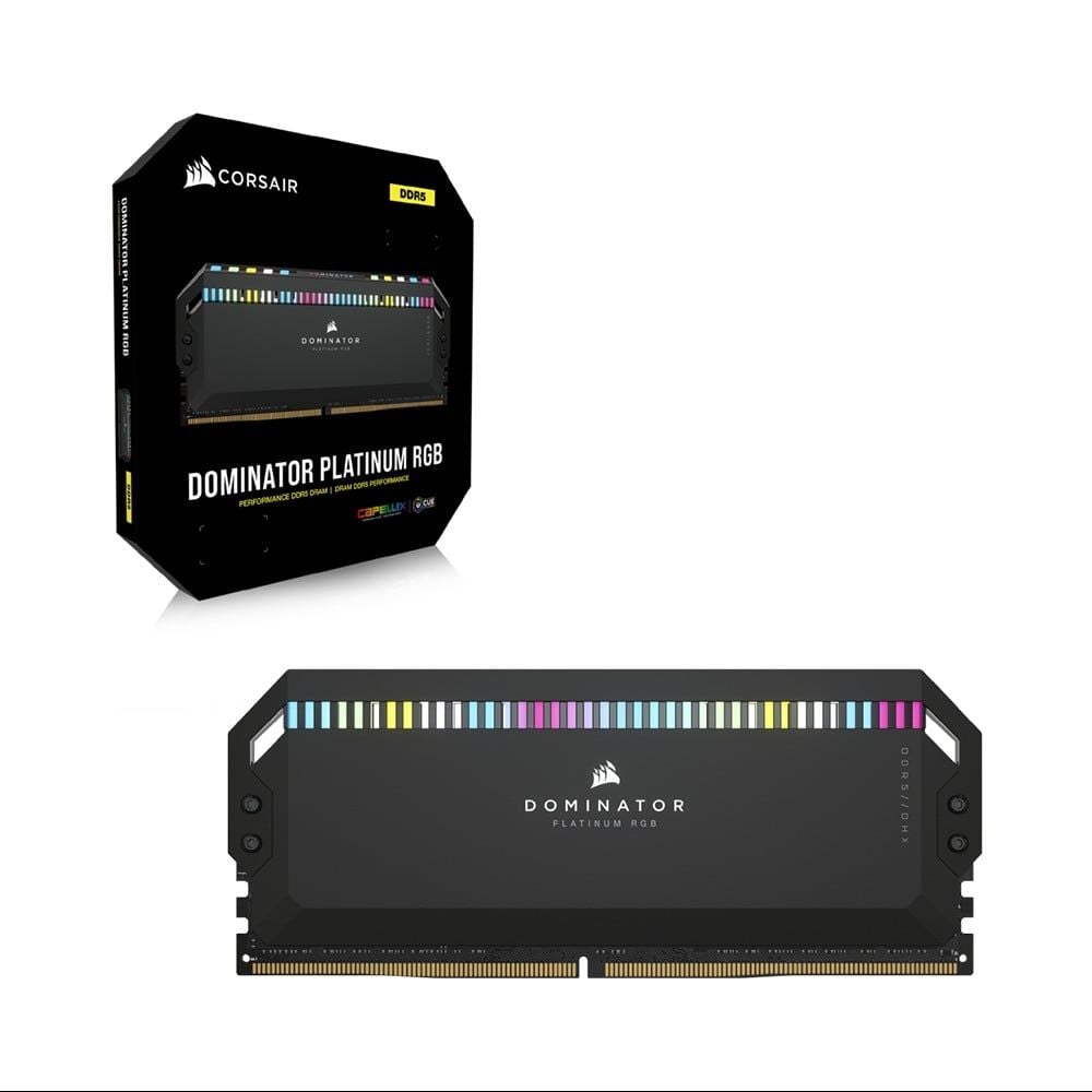 Ram PC Corsair Dominator Platinum Black RGB 64GB 5600MHz DDR5 (2x32GB) CMT64GX5M2B5600C40