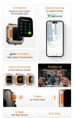 Ổ SSD di động Movespeed GD10 | 1TB | 1050MB/s | Màn hình cảm ứng