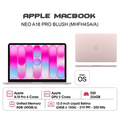 MacBook Neo 13 inch A18 PRO MHFH4SA/A (6 CPU | 5 GPU | 8GB | 256GB | 13 inch | Blush | Apple Việt Nam)