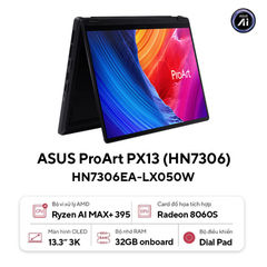 Laptop ASUS ProArt PX13 HN7306EA-LX050W (Ryzen AI Max+ 395 |  32GB | 1TB | Radeon 8060S Graphics | 13.3' 3K OLED Touch | Win 11)