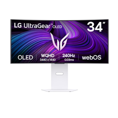 Màn Hình Thông Minh Gaming LG UltraGear 34GX90SA-W.ATV 34 inch OLED WQHD 240Hz 0.03ms Cong Speaker WebOS