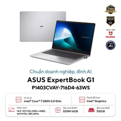 Laptop ASUS ExpertBook P1 P1403CVAY-716D4-63WS (Core 7 240H | 16GB | 512GB | Intel Graphics | 14' FHD | Win 11 + Office)